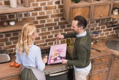 SKÆREBRÆT I GLAS 52x40 BLOMSTER ROSER Discount