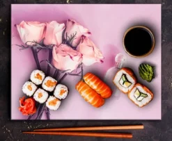 SKÆREBRÆT I GLAS 52x40 BLOMSTER ROSER Discount