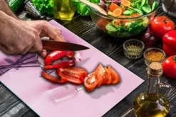 SKÆREBRÆT I GLAS 52x40 BLOMSTER ROSER Discount