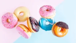 Skeer & Skovle>SKÆREBRÆT I GLAS 52x30 DONUTS