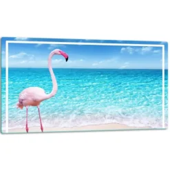 Skeer & Skovle>SKÆREBRÆT I GLAS 52x30 FLAMINGO