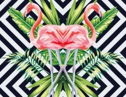 SKÆREBRÆT I GLAS 52x40 FLAMINGO Discount