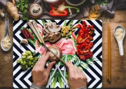 SKÆREBRÆT I GLAS 52x40 FLAMINGO Discount