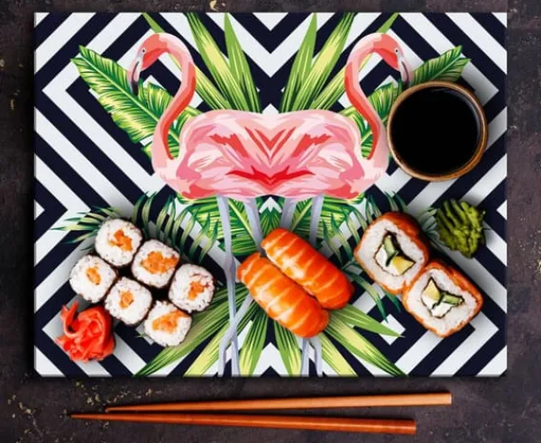 SKÆREBRÆT I GLAS 52x40 FLAMINGO Discount