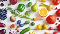 Skærebrætter>SKÆREBRÆT I GLAS 52x30 FRUGT