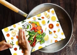 SKÆREBRÆT I GLAS 52x30 FRUGT Hot