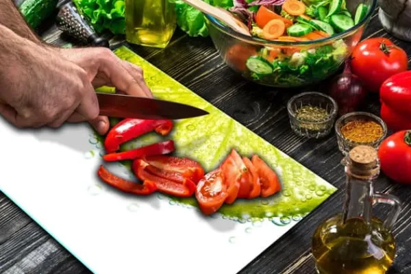 Ismaskine>SKÆREBRÆT I GLAS 52x40 FRUGT