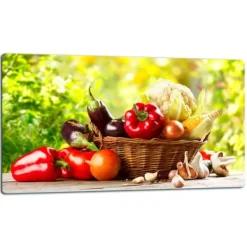 SKÆREBRÆT I GLAS 52x30 GRØNTSAGER Hot