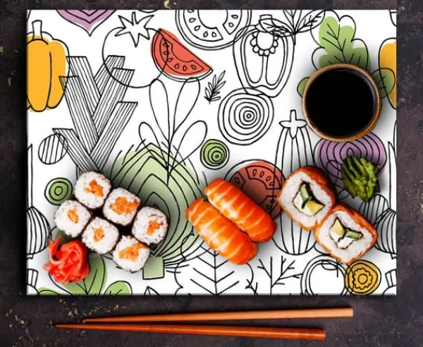 SKÆREBRÆT I GLAS 52x40 GRØNTSAGER Hot