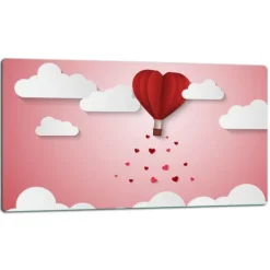 Skeer & Skovle>SKÆREBRÆT I GLAS 52x30 HJERTE