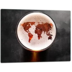 Mad- & Drikkeskabeloner>SKÆREBRÆT I GLAS 52x40 KAFFE