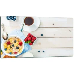 Skeer & Skovle>SKÆREBRÆT I GLAS 52x30 KAFFE