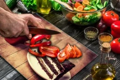 SKÆREBRÆT I GLAS 52x40 KAGE New