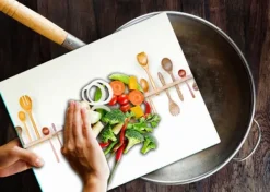 SKÆREBRÆT I GLAS 52x40 KØKKEN Sale