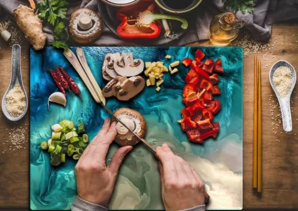 Ismaskine>SKÆREBRÆT I GLAS 52x40 MARMOR