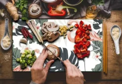 SKÆREBRÆT I GLAS 52x30 NATUR Sale