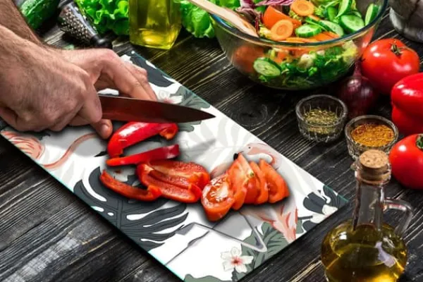 SKÆREBRÆT I GLAS 52x30 NATUR Sale