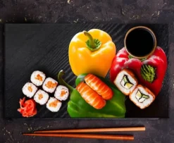 SKÆREBRÆT I GLAS 52x30 PEBERFRUGTER Outlet