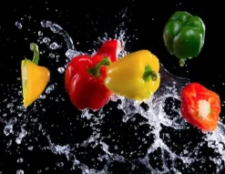 SKÆREBRÆT I GLAS 52x40 PEBERFRUGTER Outlet