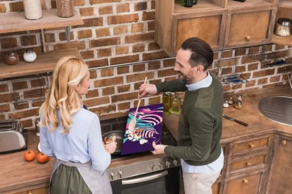 Skeer & Skovle>SKÆREBRÆT I GLAS 52x30 ZEBRA