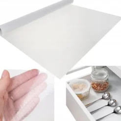 Skuffe- & Hyldepapir & -Plas>Skridsikker beskyttelsesmåtte til skabsskuffer, mat, stor, 300x50cm