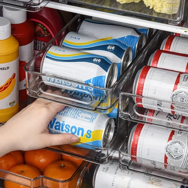 Beholdere Til Madopbevaring>Smart dåseopbevaring til køleskabet