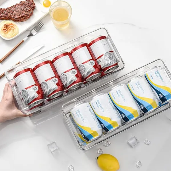 Beholdere Til Madopbevaring>Smart dåseopbevaring til køleskabet