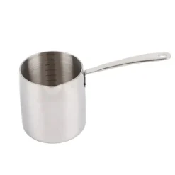 Smørvarmerpotte med hurtig varmeledning, tre lag, rustfrit stål smørvarmer med præcis skala, hul 900 ml New