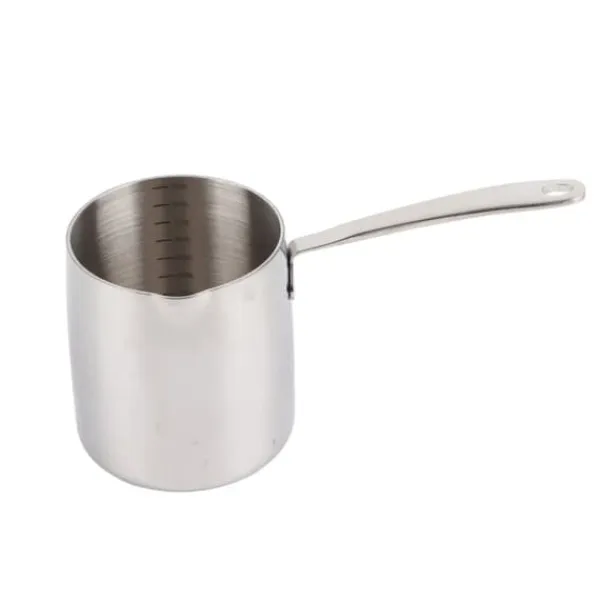 Smørvarmerpotte med hurtig varmeledning, tre lag, rustfrit stål smørvarmer med præcis skala, hul 900 ml New