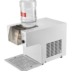Snefnug-ismaskine - Elektrisk Ismaskine - Kapacitet 60 kg/24 t - Rustfri Stålklinge - Tank 1,8 l - Hurtig Forkøling 90 s - Til Hjem og Små Fester Discount