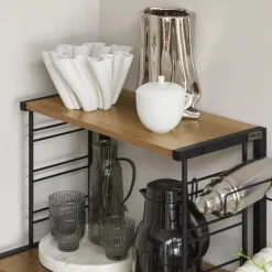 SoBuy Mikrovågsugn hylla med krokar, Kökshylla, hylla till mikrovågsugn,KCR08-PF Online