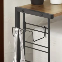 SoBuy Mikrovågsugn hylla med krokar, Kökshylla, hylla till mikrovågsugn,KCR08-PF Online