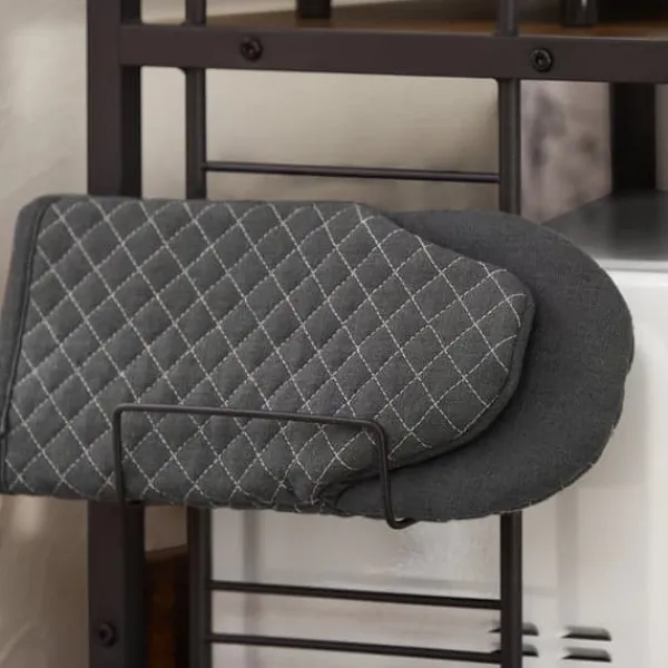 SoBuy Mikrovågsugn hylla med krokar, Kökshylla, hylla till mikrovågsugn,KCR08-PF Online