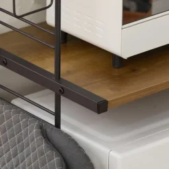 SoBuy Mikrovågsugn hylla med krokar, Kökshylla, hylla till mikrovågsugn,KCR08-PF Online