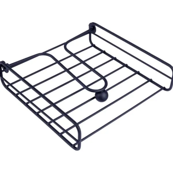 Sort metal servietholder 19x19,5 cm Hot