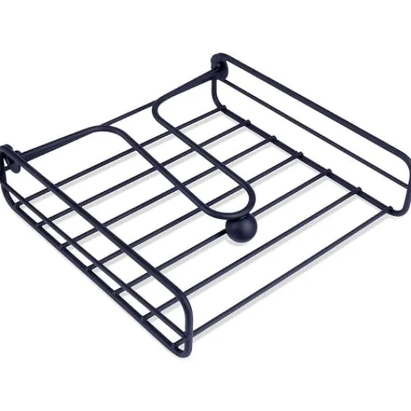 Sort metal servietholder 19x19,5 cm Hot