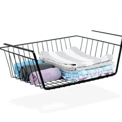 Sort metalkurv til underhylde 40,5x26,5x14,5 cm Outlet