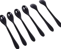 Sorte plastik dessertskeer 12 cm/25 stk. teskefulde Hot