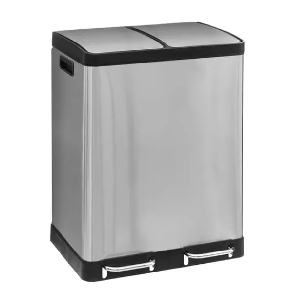 Sorteringsspand med 2 rum - Rustfrit stål Online