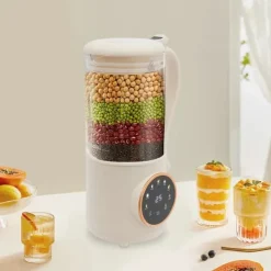 Sojamælk-Maskiner>Soyamælkmaskine, Auto-Rengøringsfunktion, Brugervenligt Design,HVID