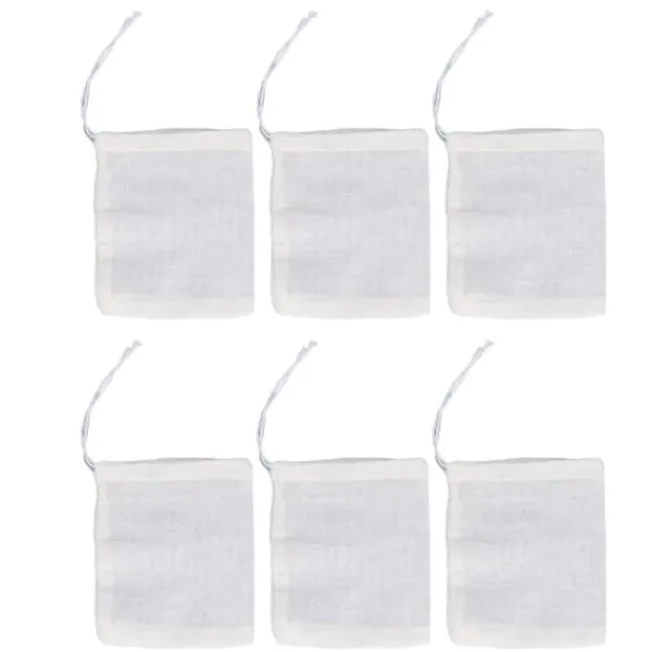 100st dragsko bomullspåsar 8cmx10cm Återanvändbart filter terester Miljövänlig tefilterpåse Hot