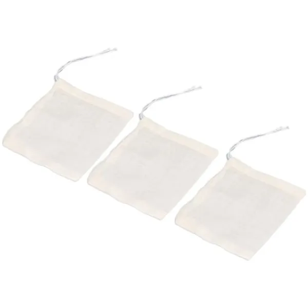 100st dragsko bomullspåsar 8cmx10cm Återanvändbart filter terester Miljövänlig tefilterpåse Hot