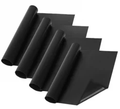 Sæt med 4 BBQ grillmåtter 40x30 cm non-stick PTFE måtter BRUNBESTE BB-3367 Discount