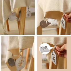 Dugklemme & -Vægte>Sæt med 4 dugklemmer i rustfrit stål