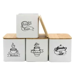 SÆT MED 4 KØKKENBEHOLDERE TIL LØSE PRODUKTER 4264 Clearance