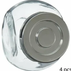 Opbevaringsdåser>Sæt med 4 Nixo 0,2L glaskrukker