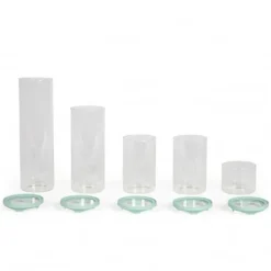 Opbevaringsdåser>Sæt med 5 opbevaringskrukker - LIVOO - MEN399 - 450 ml - Borosciliatglas - Silikone og glaslåg