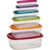 Beholdere Til Madopbevaring>Sæt med 6 rektangulære beholdere