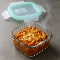 Beholdere Til Madopbevaring>Sæt med madopbevaringsbeholdere, glas, gennemsigtig