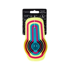 Sæt med PRACTICO køkkenmåleskeer, 6 stk., fra 7,5 ml til 250 ml, blandede farver Online